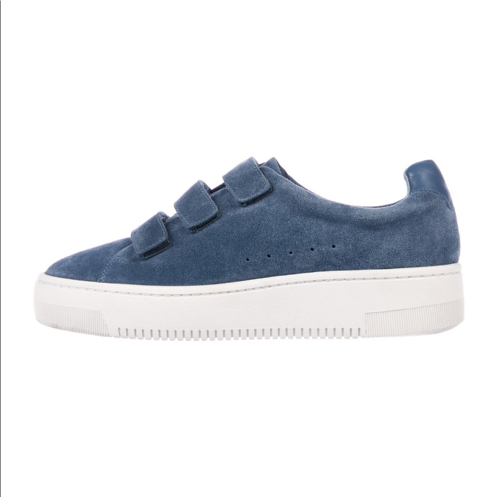 Sandro Blue Suede Velcro Sneakers